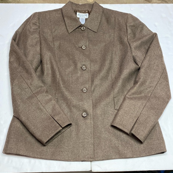 Pendleton 100% Virgin Wool Blazer Jacket Suit Coat Women’s 14 Button Down USA - Picture 1 of 13